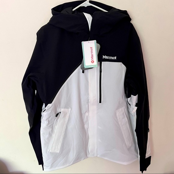 NWTs Marmot Torgon Insulated Ski Jacket. Black/White. Medium - Picture 4 of 11